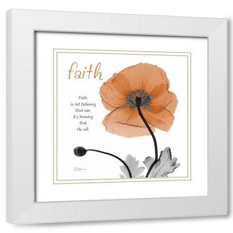 Iceland Poppy Faith White Modern Wood Framed Art Print with Double Matting by Koetsier, Albert