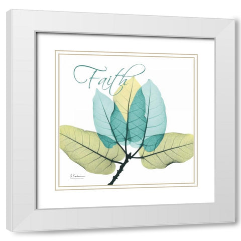 Faith Ficus Burkey White Modern Wood Framed Art Print with Double Matting by Koetsier, Albert