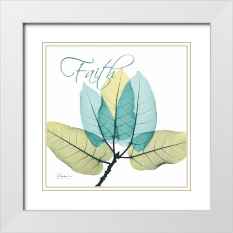 Faith Ficus Burkey White Modern Wood Framed Art Print with Double Matting by Koetsier, Albert