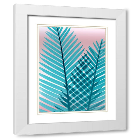 Cotton Candy Fern White Modern Wood Framed Art Print with Double Matting by Koetsier, Albert