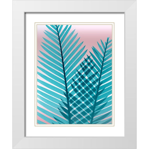 Cotton Candy Fern White Modern Wood Framed Art Print with Double Matting by Koetsier, Albert