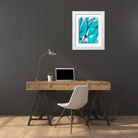 Eucalyptus Cotton Candy White Modern Wood Framed Art Print with Double Matting by Koetsier, Albert