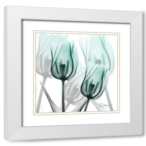 Sky Infused Duo White Modern Wood Framed Art Print with Double Matting by Koetsier, Albert