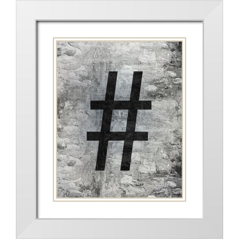 Symbol 2 White Modern Wood Framed Art Print with Double Matting by Bailey, Ann