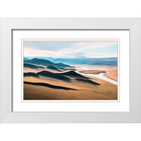 Prairie White Modern Wood Framed Art Print with Double Matting by Bailey, Ann