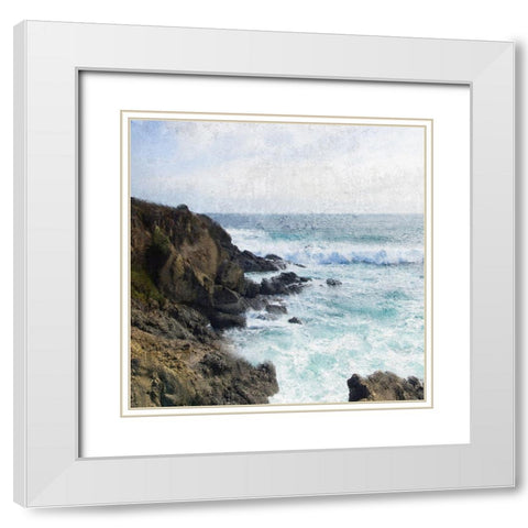 At the Cliffs White Modern Wood Framed Art Print with Double Matting by Bailey, Ann