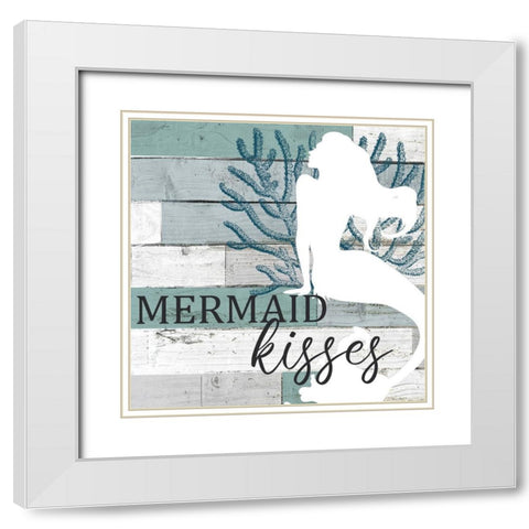 Mermaid Starfish 1 White Modern Wood Framed Art Print with Double Matting by Bailey, Ann