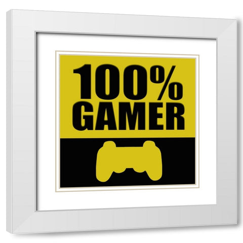 100 Gamer Square White Modern Wood Framed Art Print with Double Matting by Bailey, Ann