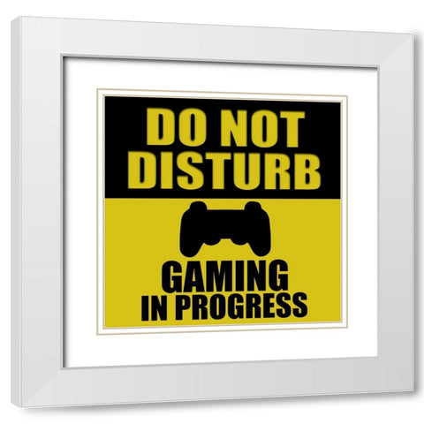 Do Not Disturb White Modern Wood Framed Art Print with Double Matting by Bailey, Ann