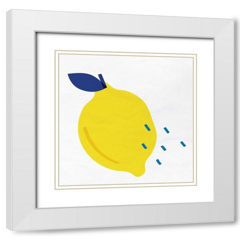Lemon Drop 1 White Modern Wood Framed Art Print with Double Matting by Bailey, Ann