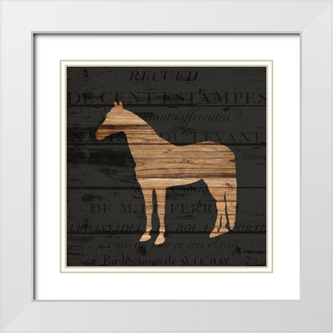 Neigh White Modern Wood Framed Art Print with Double Matting by Bailey, Ann