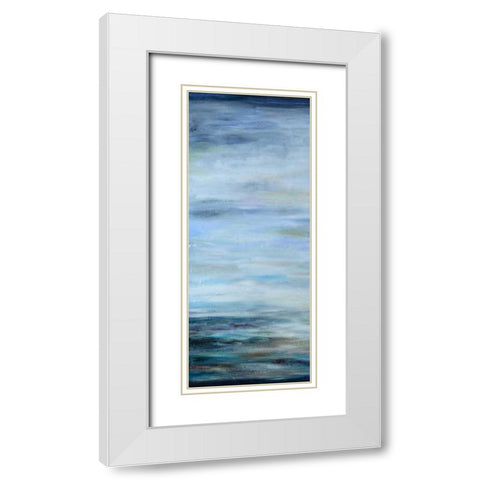 Narrow Waterscape 1 White Modern Wood Framed Art Print with Double Matting by Bilotta, Barbara
