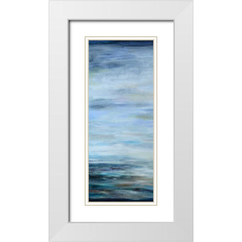 Narrow Waterscape 1 White Modern Wood Framed Art Print with Double Matting by Bilotta, Barbara