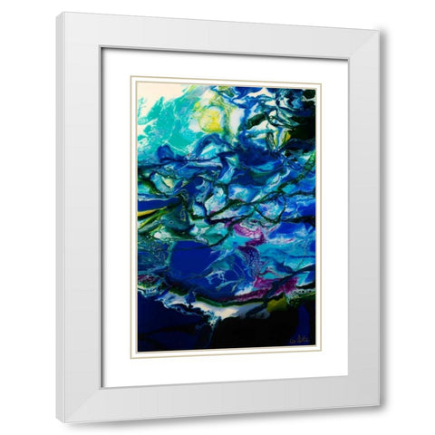 Moon Tide White Modern Wood Framed Art Print with Double Matting by Bilotta, Barbara