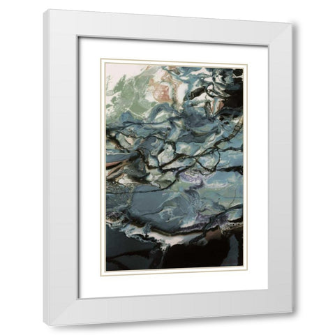 Lunar Pool White Modern Wood Framed Art Print with Double Matting by Bilotta, Barbara