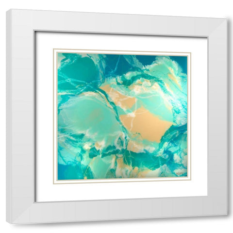 Ocean Floor White Modern Wood Framed Art Print with Double Matting by Bilotta, Barbara