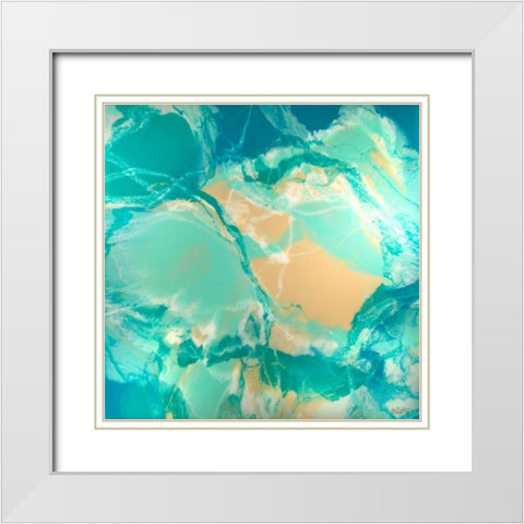 Ocean Floor White Modern Wood Framed Art Print with Double Matting by Bilotta, Barbara
