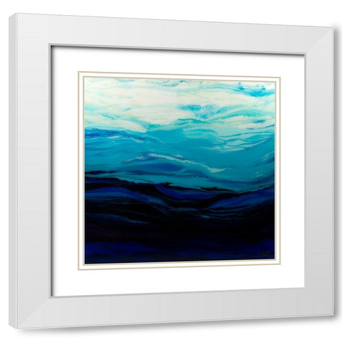 Mythical Sea White Modern Wood Framed Art Print with Double Matting by Bilotta, Barbara