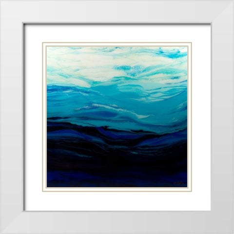 Mythical Sea White Modern Wood Framed Art Print with Double Matting by Bilotta, Barbara