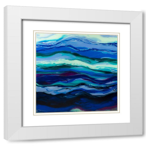 Twilight Rhythm White Modern Wood Framed Art Print with Double Matting by Bilotta, Barbara