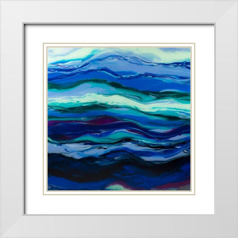 Twilight Rhythm White Modern Wood Framed Art Print with Double Matting by Bilotta, Barbara