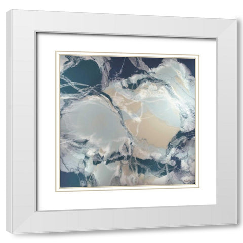 Ocean Deep White Modern Wood Framed Art Print with Double Matting by Bilotta, Barbara