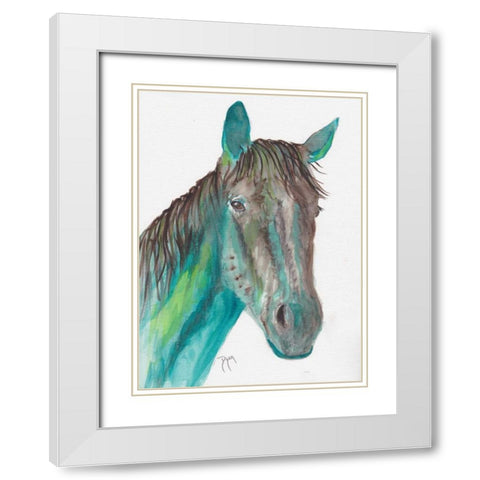 After The Ride White Modern Wood Framed Art Print with Double Matting by Dyer, Beverly