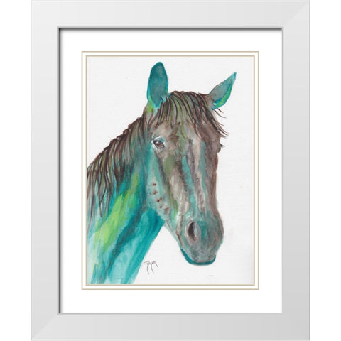 After The Ride White Modern Wood Framed Art Print with Double Matting by Dyer, Beverly