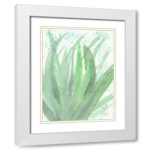 Into Green 2 White Modern Wood Framed Art Print with Double Matting by Dyer, Beverly