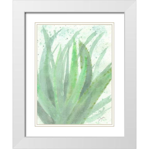 Into Green 2 White Modern Wood Framed Art Print with Double Matting by Dyer, Beverly