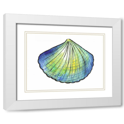 Underwater Shell 1 White Modern Wood Framed Art Print with Double Matting by Dyer, Beverly