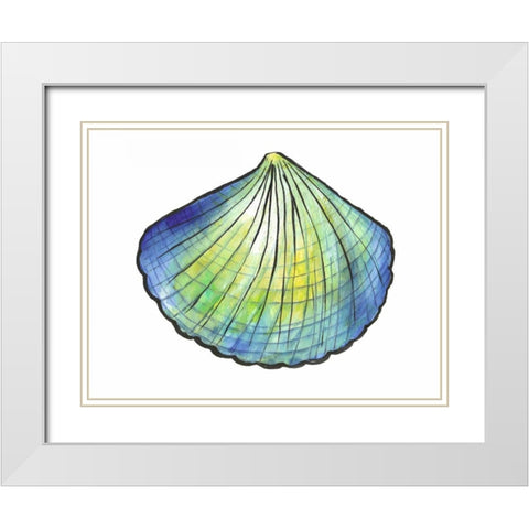 Underwater Shell 1 White Modern Wood Framed Art Print with Double Matting by Dyer, Beverly