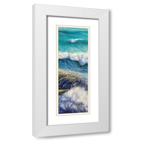 Ocean Rolls 2 White Modern Wood Framed Art Print with Double Matting by Boho Hue Studio