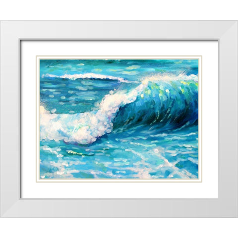 Sea Scroll White Modern Wood Framed Art Print with Double Matting by Boho Hue Studio