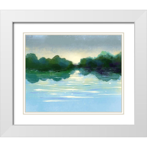 Serene View White Modern Wood Framed Art Print with Double Matting by Boho Hue Studio