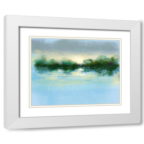 On The Horizon White Modern Wood Framed Art Print with Double Matting by Boho Hue Studio