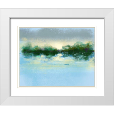 On The Horizon White Modern Wood Framed Art Print with Double Matting by Boho Hue Studio