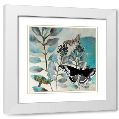 Butteryfly Perspective 2 White Modern Wood Framed Art Print with Double Matting by Boho Hue Studio