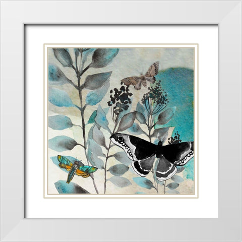 Butteryfly Perspective 2 White Modern Wood Framed Art Print with Double Matting by Boho Hue Studio