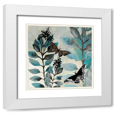 Butteryfly Perspective 3 White Modern Wood Framed Art Print with Double Matting by Boho Hue Studio