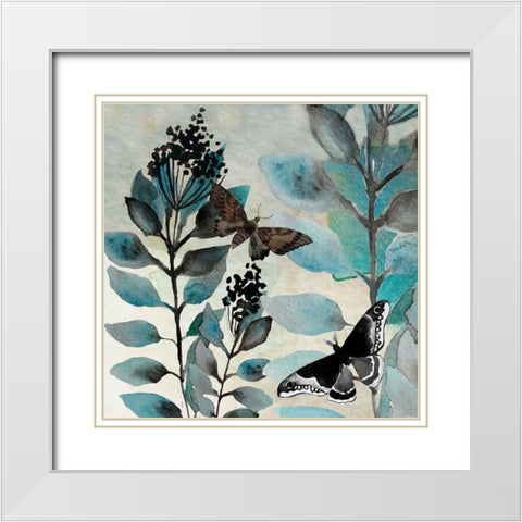 Butteryfly Perspective 3 White Modern Wood Framed Art Print with Double Matting by Boho Hue Studio