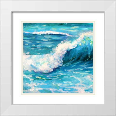 Sea Stroll White Modern Wood Framed Art Print with Double Matting by Boho Hue Studio