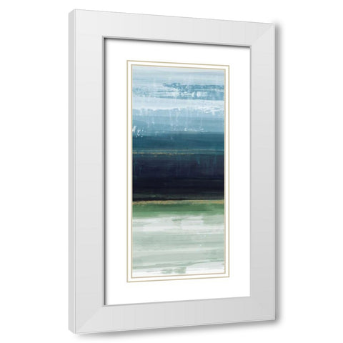 Trio Blues B White Modern Wood Framed Art Print with Double Matting by Alvarez, Cynthia