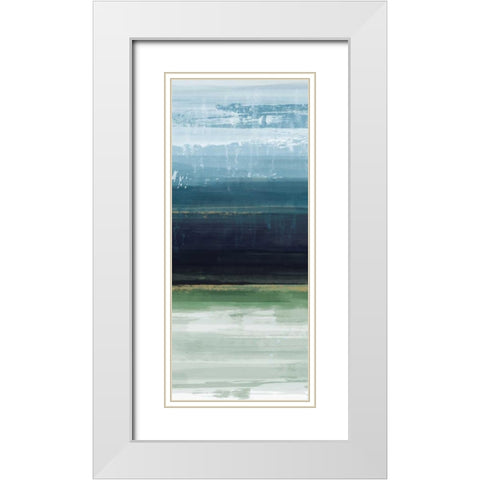 Trio Blues B White Modern Wood Framed Art Print with Double Matting by Alvarez, Cynthia