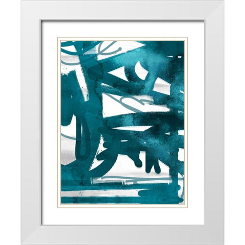 Blue Cynthia 2 White Modern Wood Framed Art Print with Double Matting by Alvarez, Cynthia
