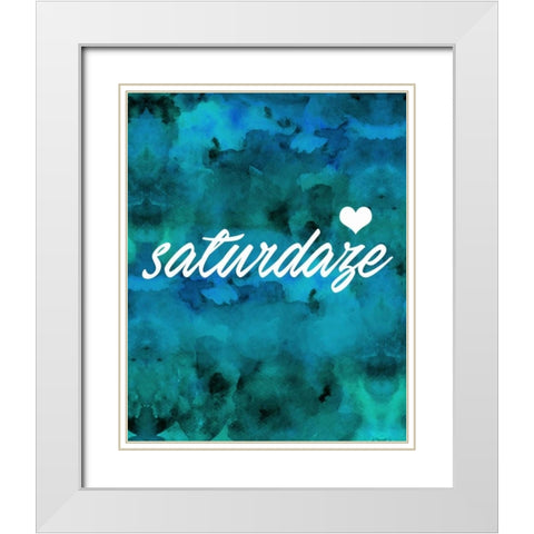 Saturdaze White Modern Wood Framed Art Print with Double Matting by Alvarez, Cynthia