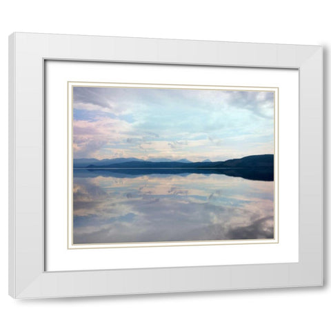 Pink Memory White Modern Wood Framed Art Print with Double Matting by Alvarez, Cynthia