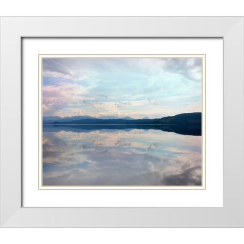 Pink Memory White Modern Wood Framed Art Print with Double Matting by Alvarez, Cynthia