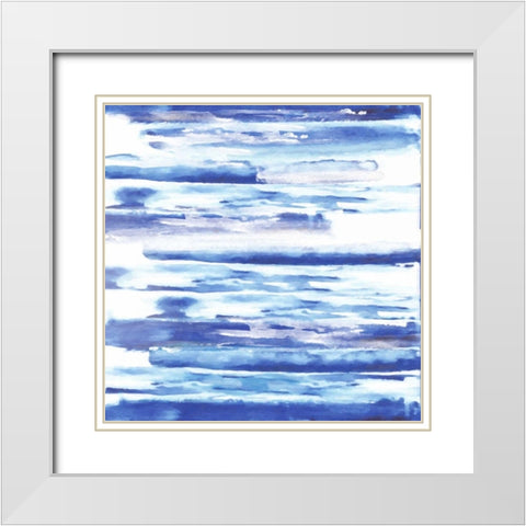 Blue Haze 2 White Modern Wood Framed Art Print with Double Matting by Alvarez, Cynthia