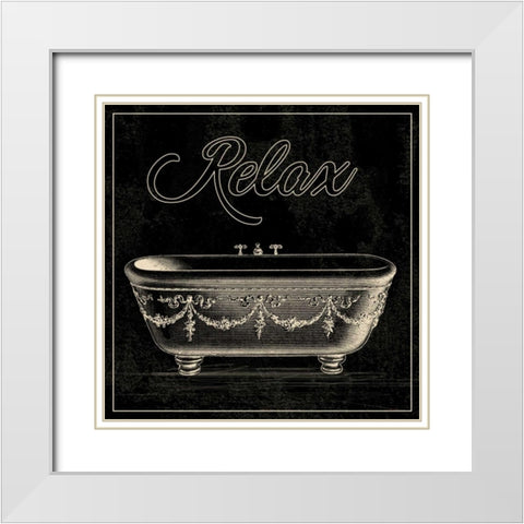 Bath A White Modern Wood Framed Art Print with Double Matting by Alvarez, Cynthia